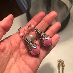 Vintage pink earrings